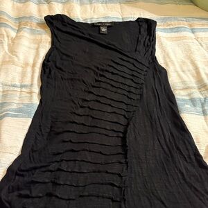 Cable & Gauge Black Textured Tank Top